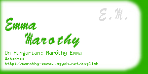 emma marothy business card